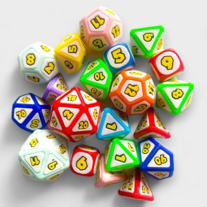 DND Dice Set - Mario Party Themed